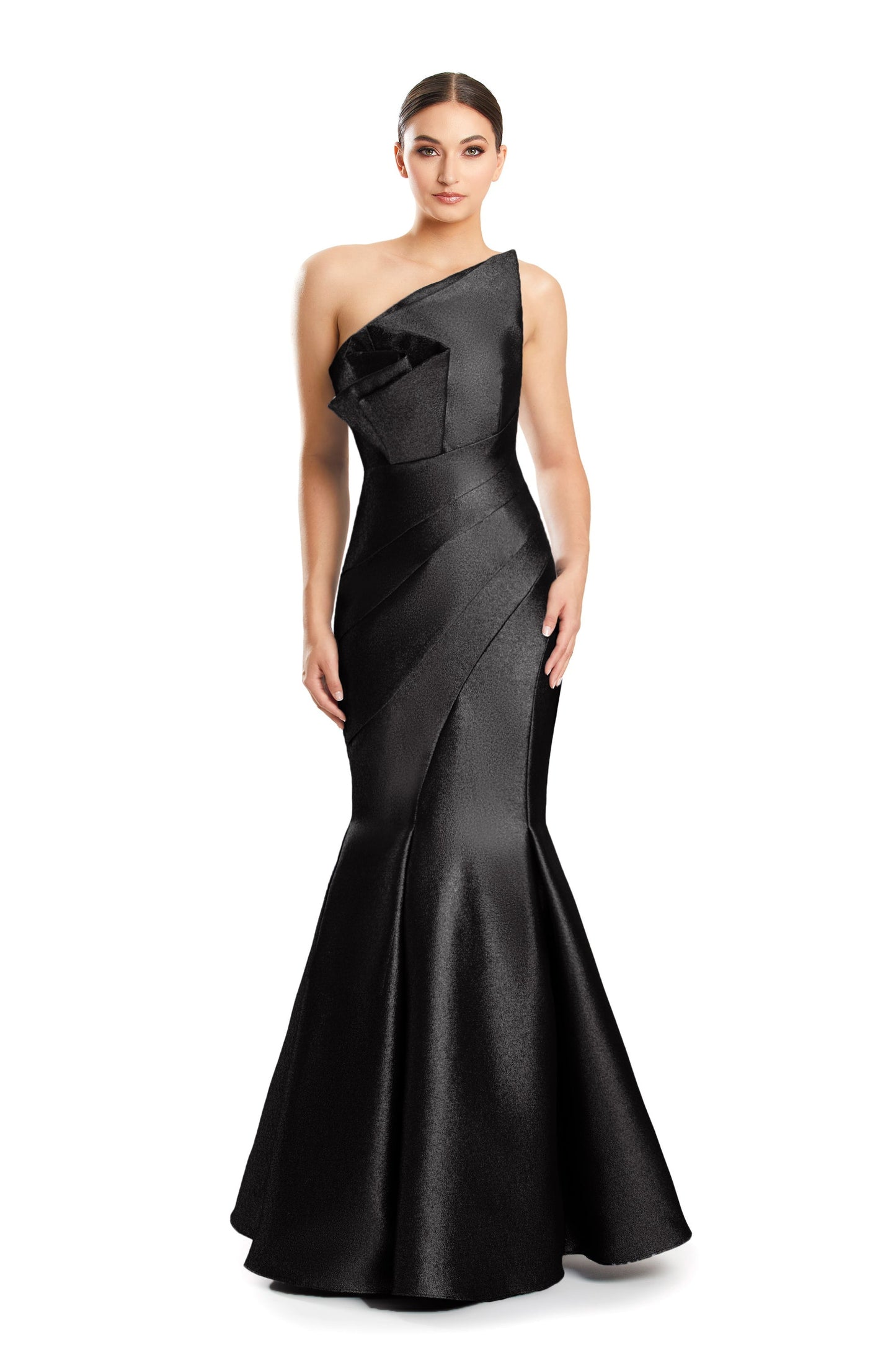 Alexander by Daymor 1879F23 Pleated Long Formal Mermaid Prom Evening Dress