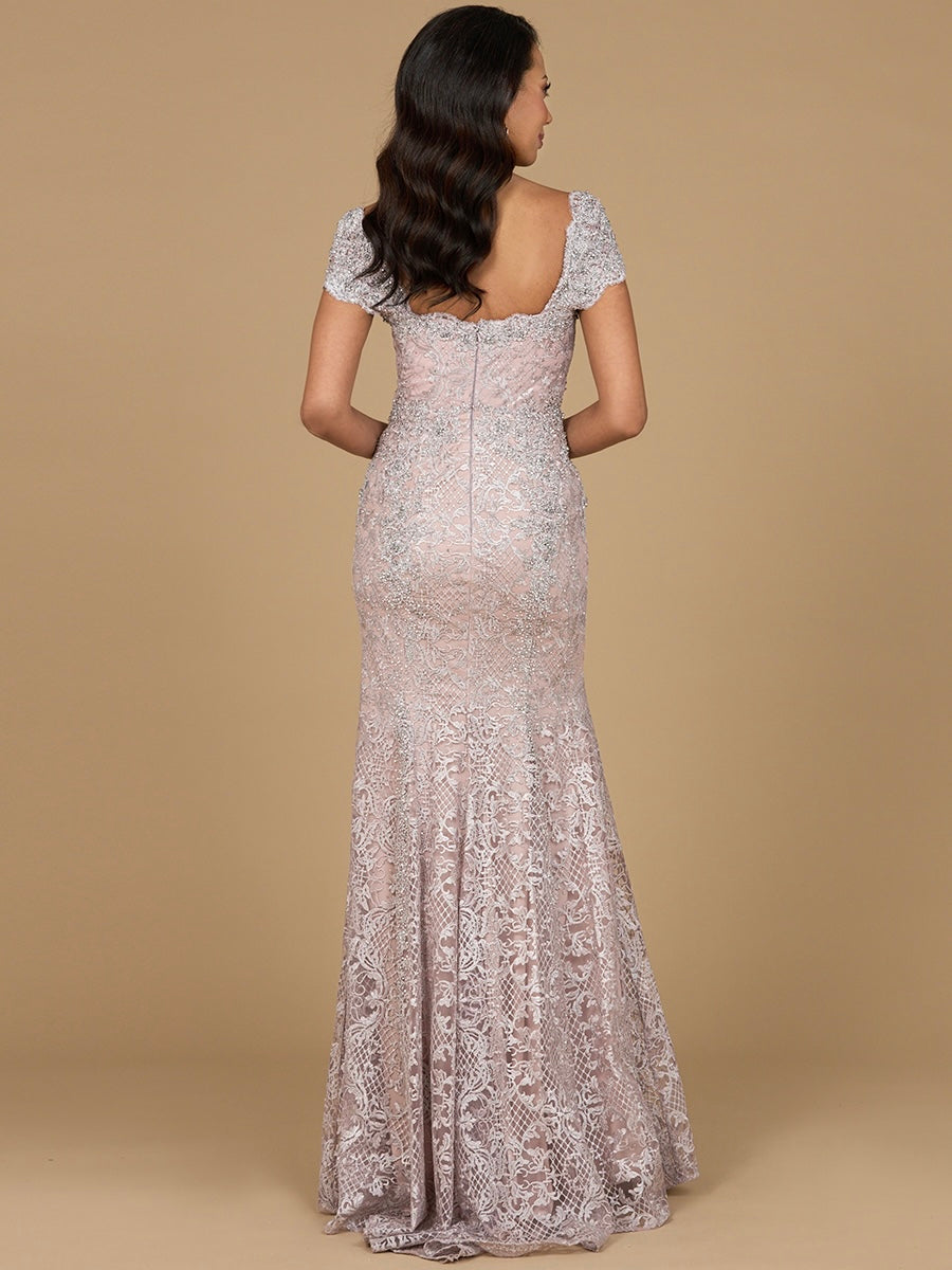 Lara Dresses 28980 Fitted Lace Long Formal Mermaid Dress