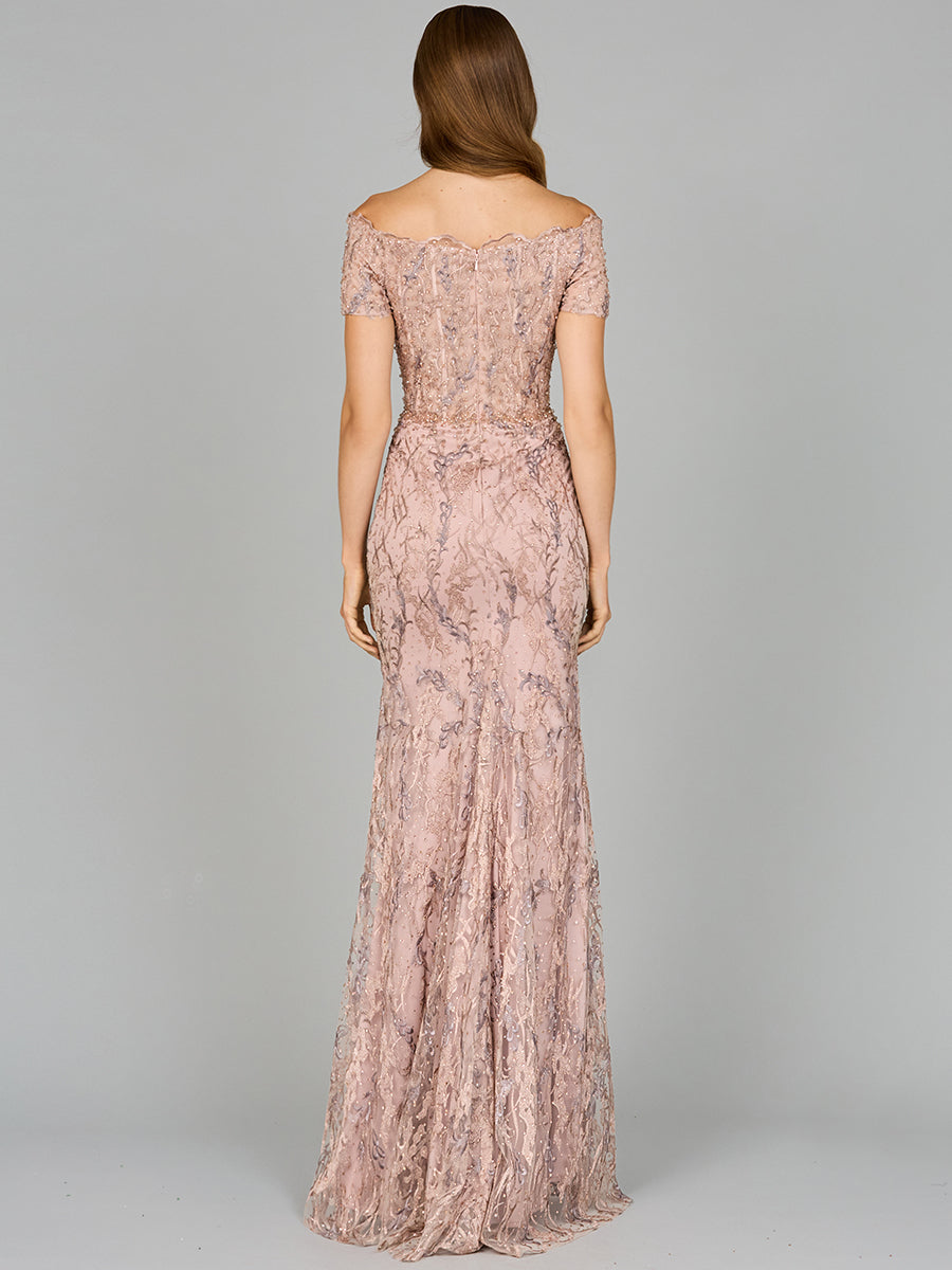 Lara Dresses 29002 Long Mermaid Formal Lace Prom Dress