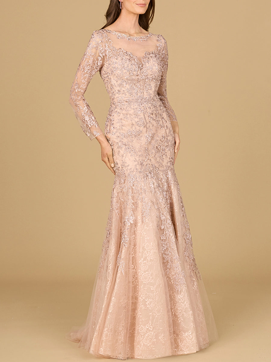 Lara Dresses 29130 Mermaid Lace Applique Long Formal Evening Dress