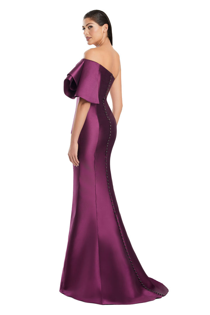 Alexander by Daymor 3051S25 Long Evening Gown Slit Formal Pleated Dress