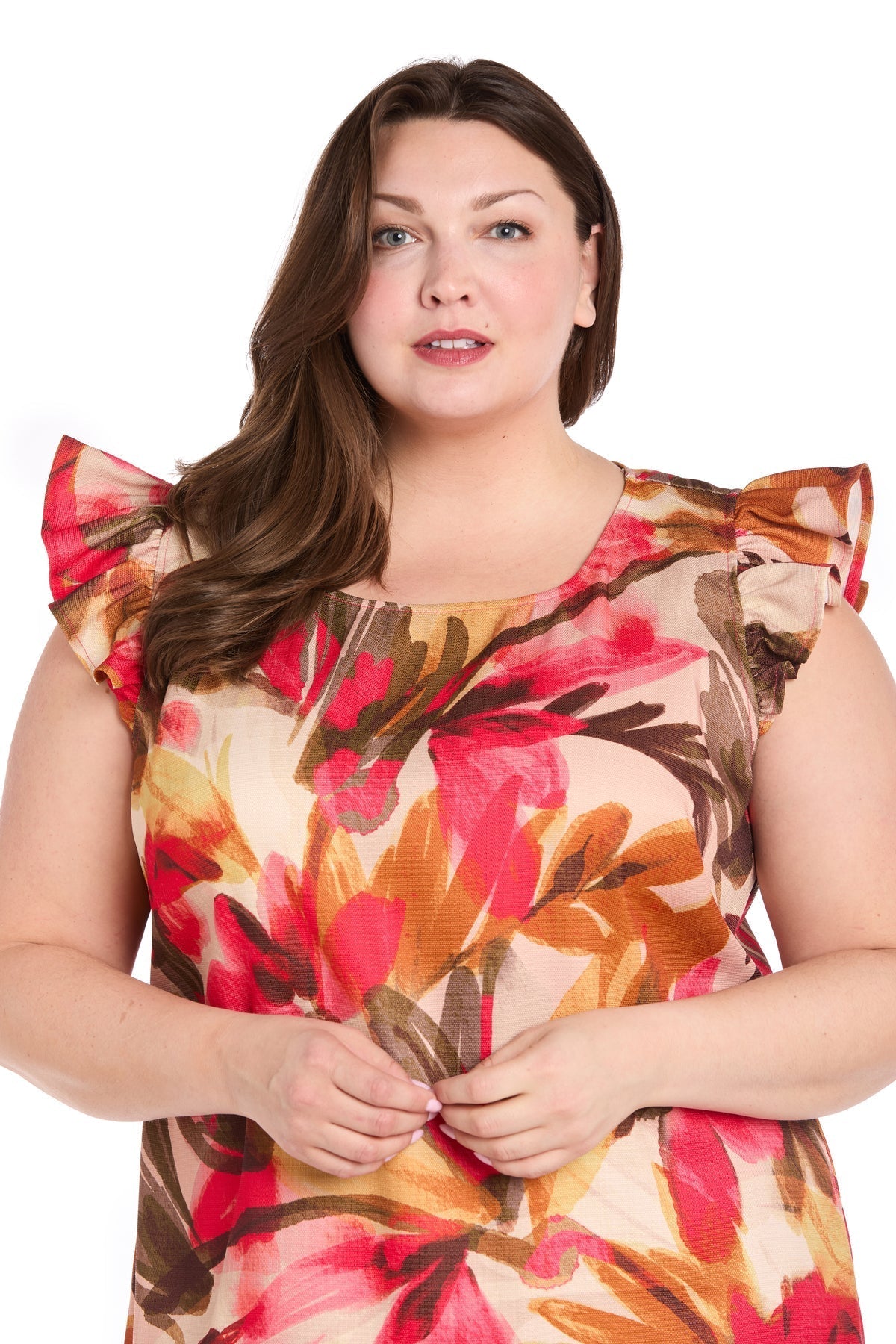 Plus Size Short Floral Dress Cocktail R&M Richards 4105W