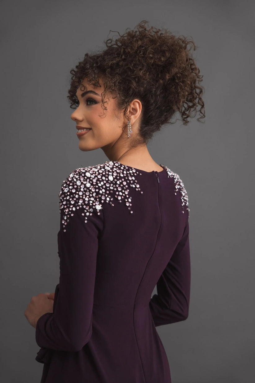 Long Sleeve Formal Dress Fitted Evening Mac Duggal 49897