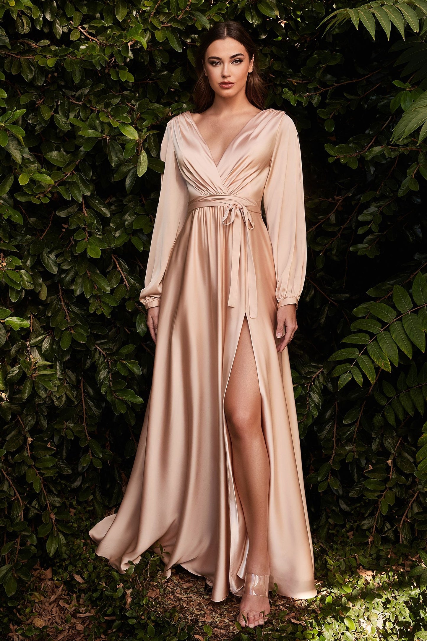 LaDivine 7475 Formal Long Sleeve Dress Evening Gown