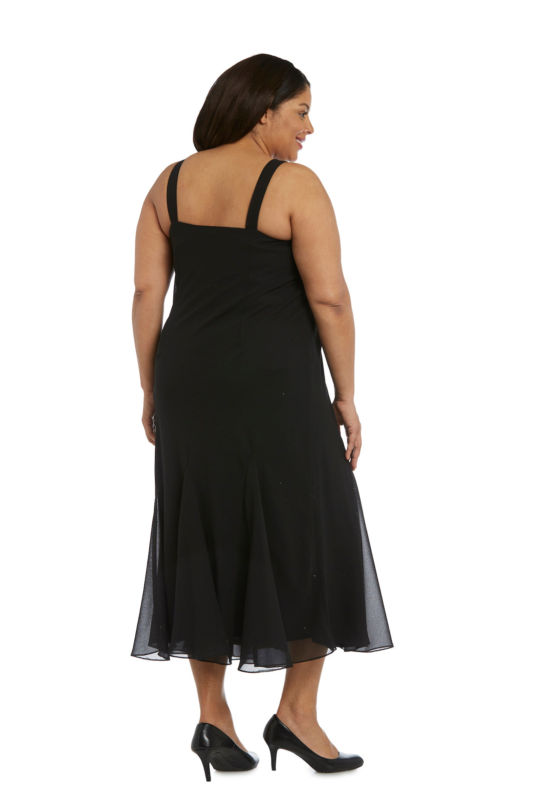 Beaded Plus Size Dress Formal Midi Jacket R&M Richards 358260