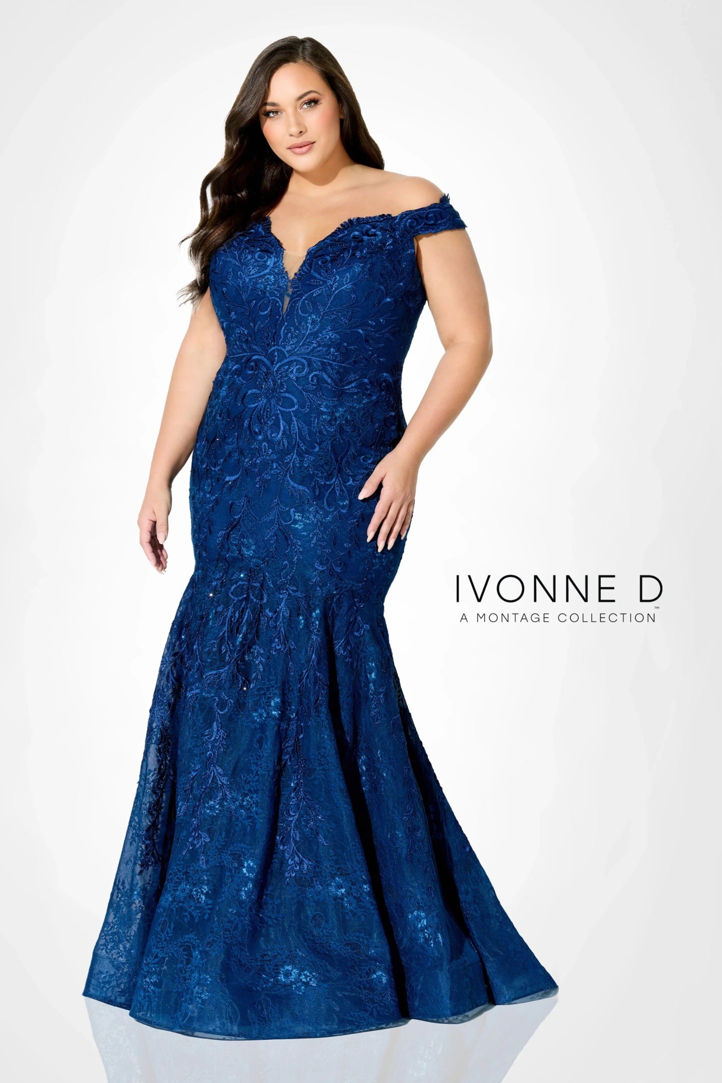 Ivonne D 122D66 Long Mermaid Lace Mother of the Bride Formal Dress