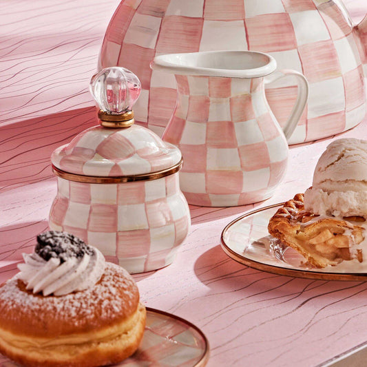 Rosy Check Lidded Sugar Bowl