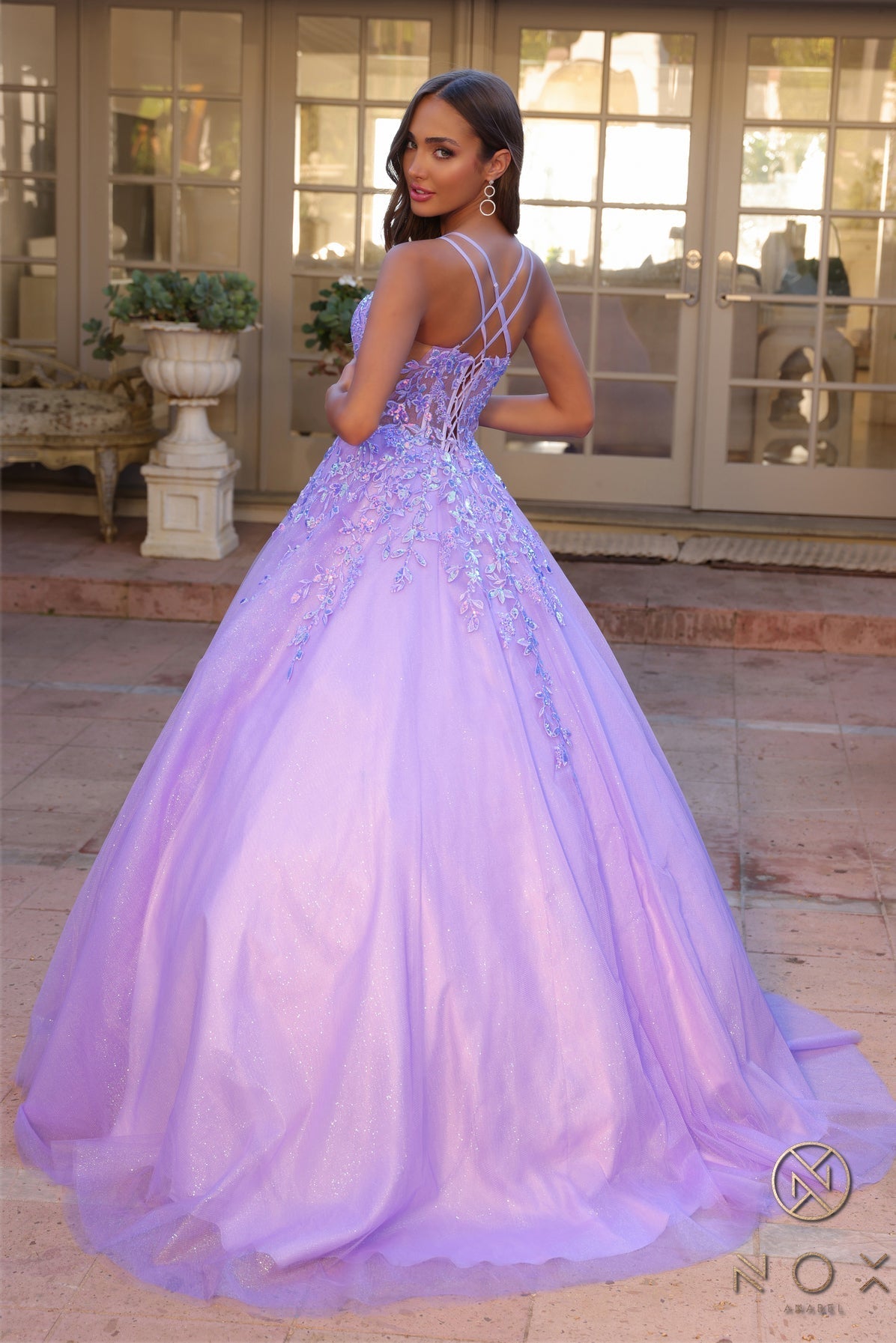 Nox Anabel H1271 Prom Glitter Formal Sequin Long Dress