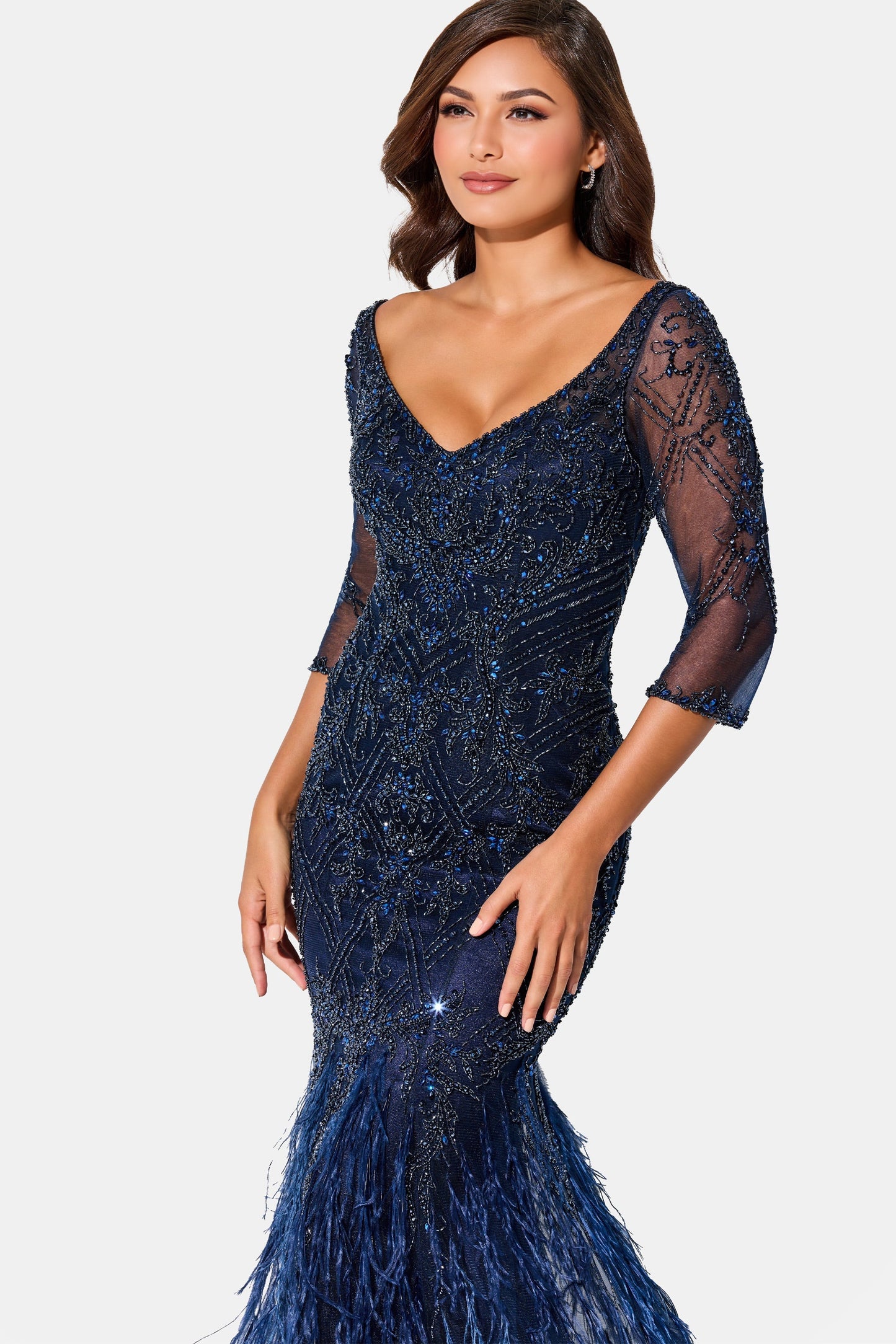 Ivonne D ID318 Long Formal Mother of the Bride Mermaid Dress