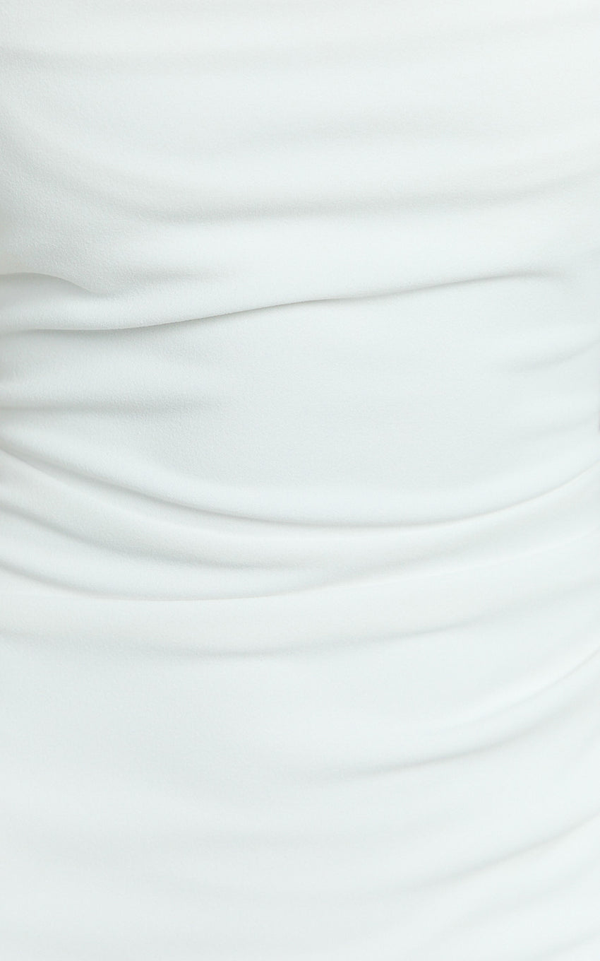 Tabitha Maxi Dress - Cowl Neck High Split Dress in Ivory