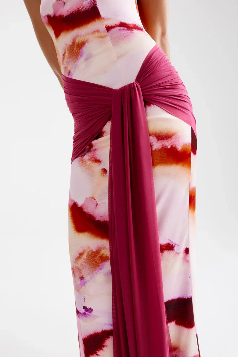 Ayla Dress - Pink Mineral Print