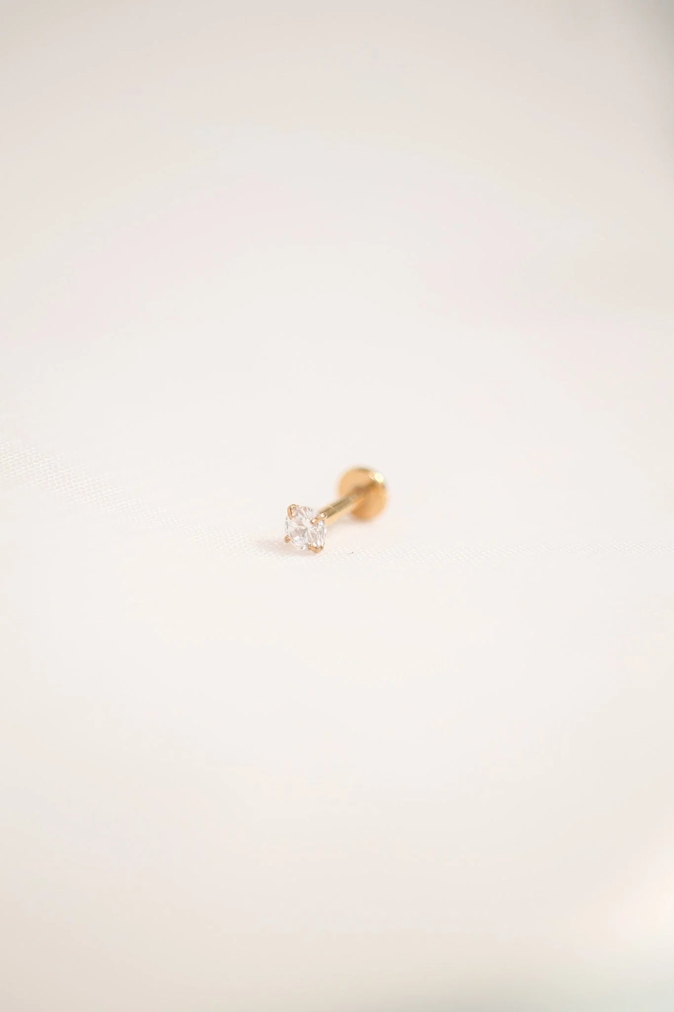 Crystal Flat Back Stud in Gold