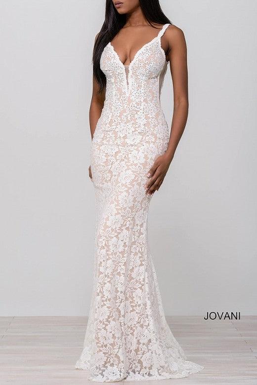 Jovani 48994 Prom Long Formal Fitted Lace dress