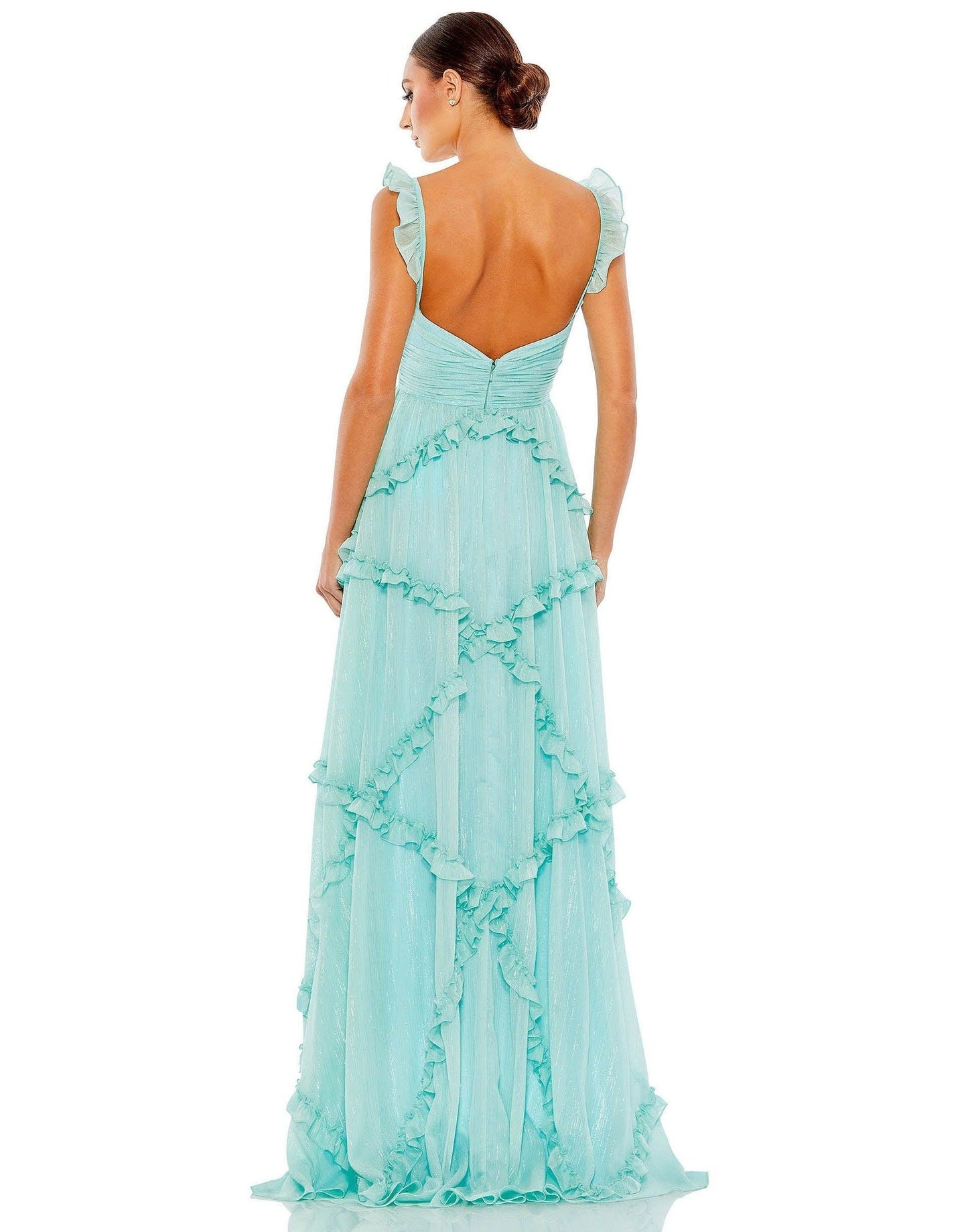 Long Formal Chiffon Dress Chiffon Fabric Mac Duggal 68093
