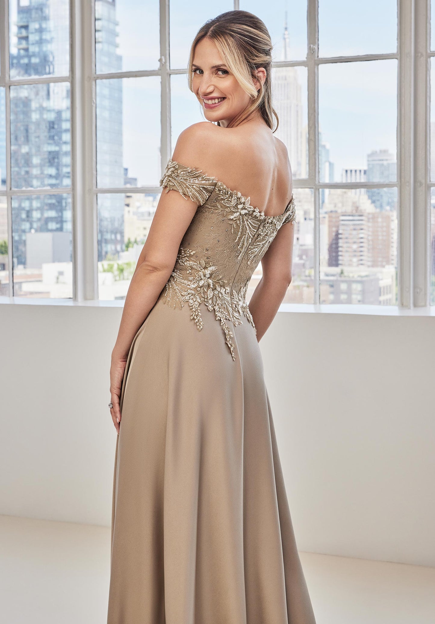 MGNY Madeline Gardner New York 73131 Formal Long A Line Evening Dress