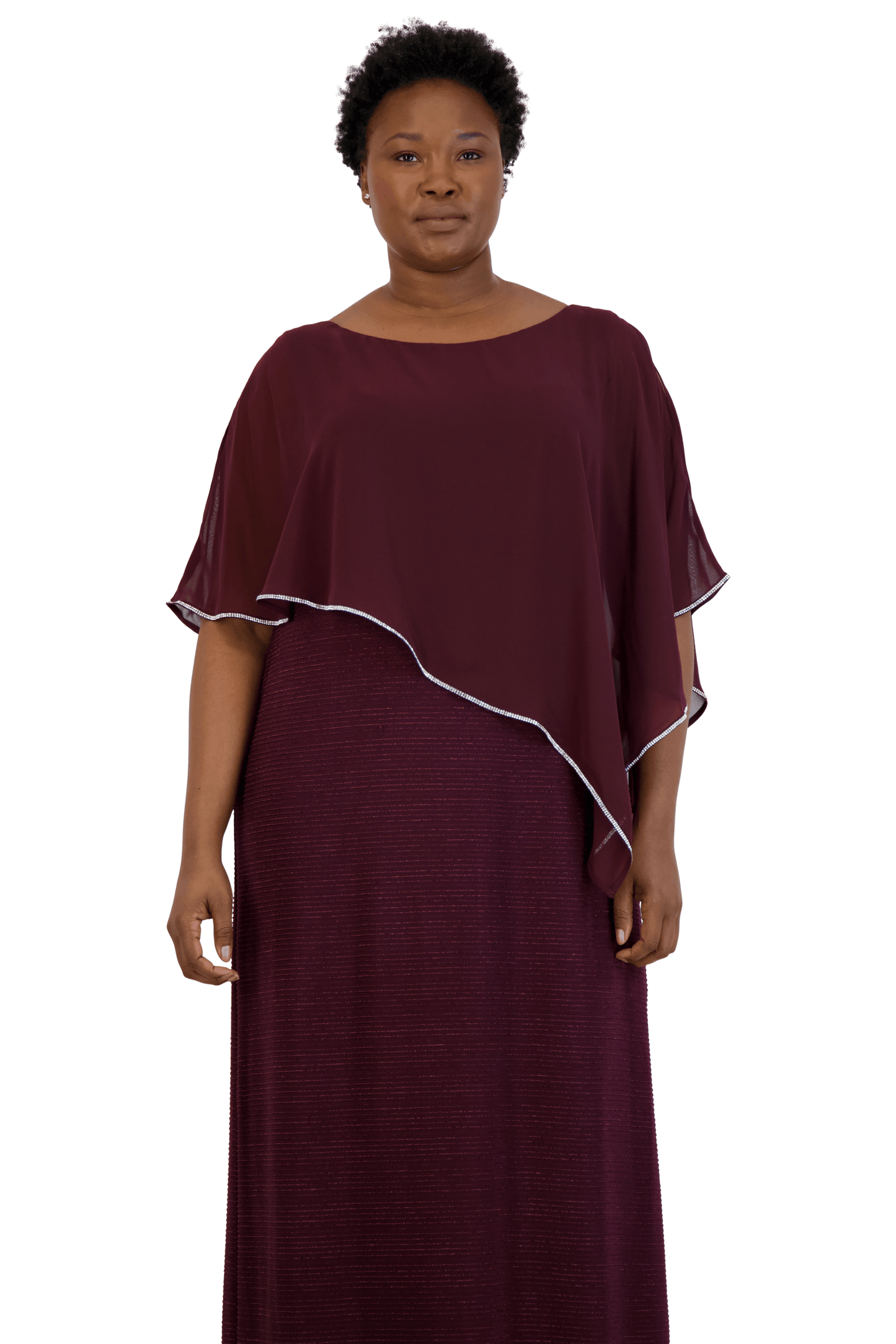 Long Plus Size Dress Poncho R&M Richards 7076W