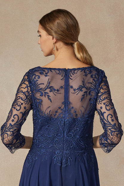 Juliet M11 Long Beaded Lace Formal Mother of the Bride Dress