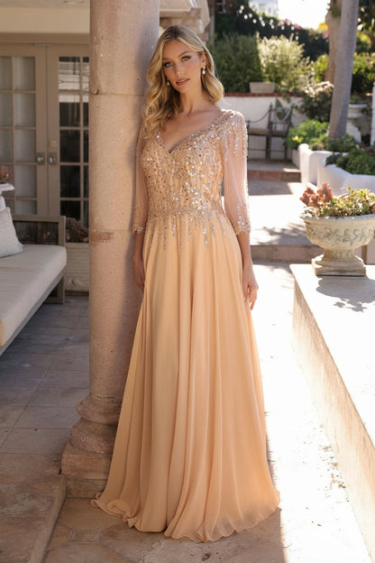 Nox Anabel MF100 Plus Size Long Formal Mother of the Bride Dress