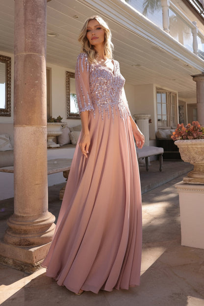 Nox Anabel MF100 Plus Size Long Formal Mother of the Bride Dress
