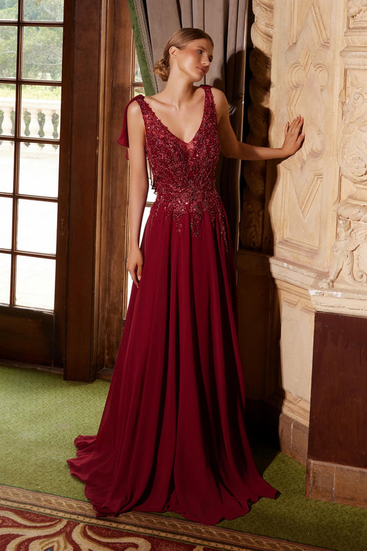 Nox Anabel MJ132 Plus Size Long Formal A Line Evening Dress
