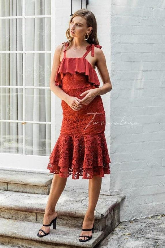 Mallory Dress - Burnt Orange