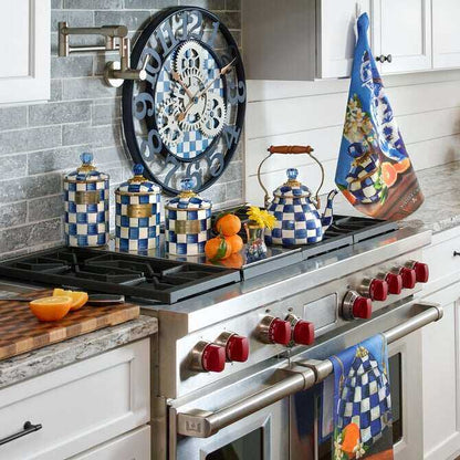 Royal Check Enamel Canisters