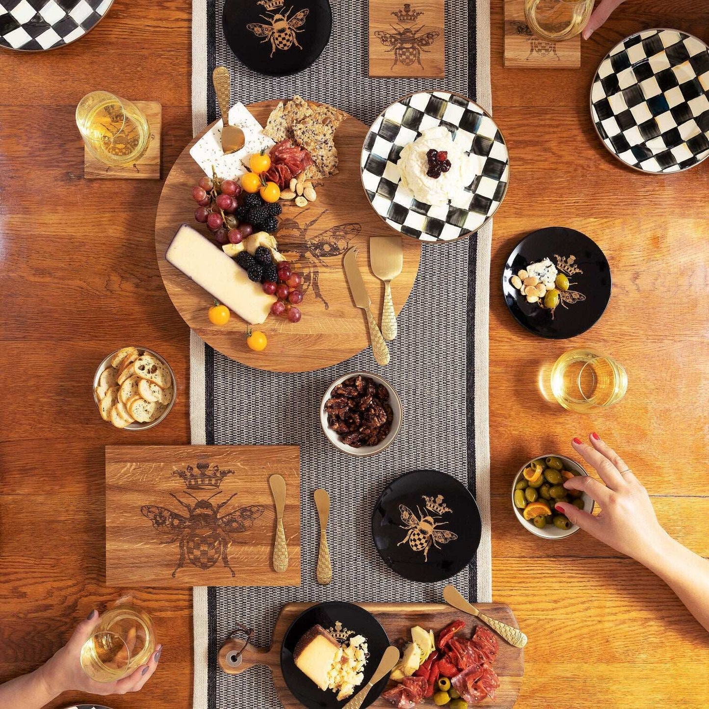 Courtly Check Mini Pedestal Platter by Mackenzie-Childs