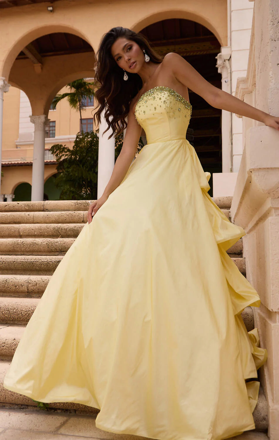26417 - Ava Presley - Strapless Taffeta Ball Gown