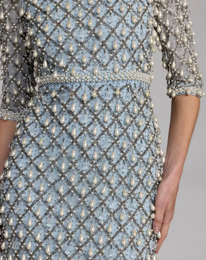 Beaded Sequin Dress Long Formal Mother of the Bride Mac Duggal 10099