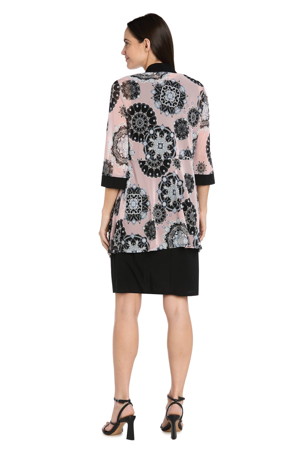 Two Piece Printed Dress Short Jacket Petite R&M Richards 1073P
