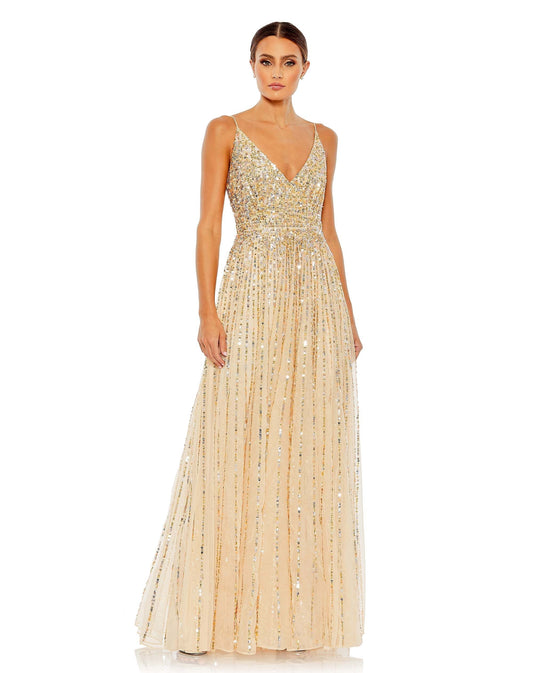 Long Spaghetti Strap Prom Dress Spaghetti Straps Mac Duggal 10928