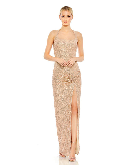 Prom Long Halter Evening Gown Halter Neckline Mac Duggal 11279