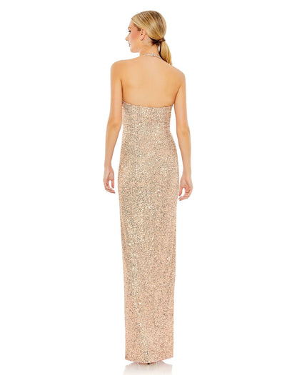 Prom Long Halter Evening Gown Halter Neckline Mac Duggal 11279