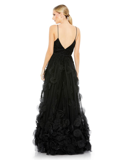 High Low Spaghetti Strap Prom Gown High Low Detail Mac Duggal 11293