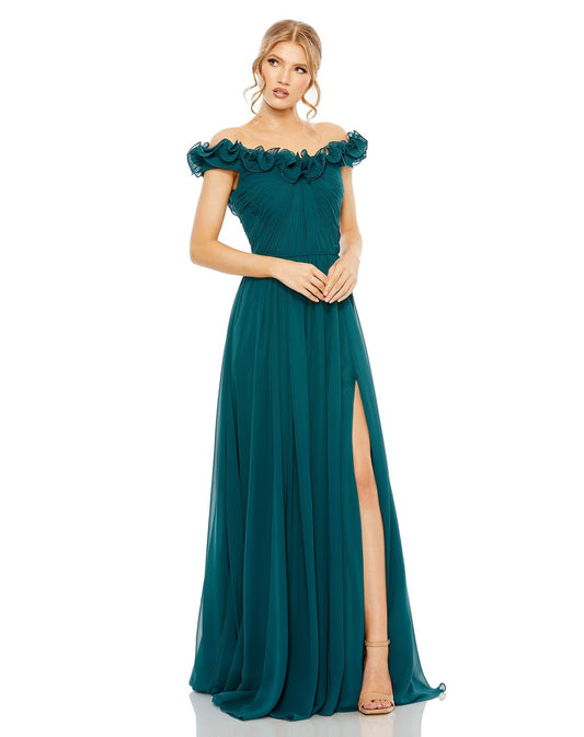Ruffled Formal Evening Long Dress Ruffled Evening Long Mac Duggal 11591