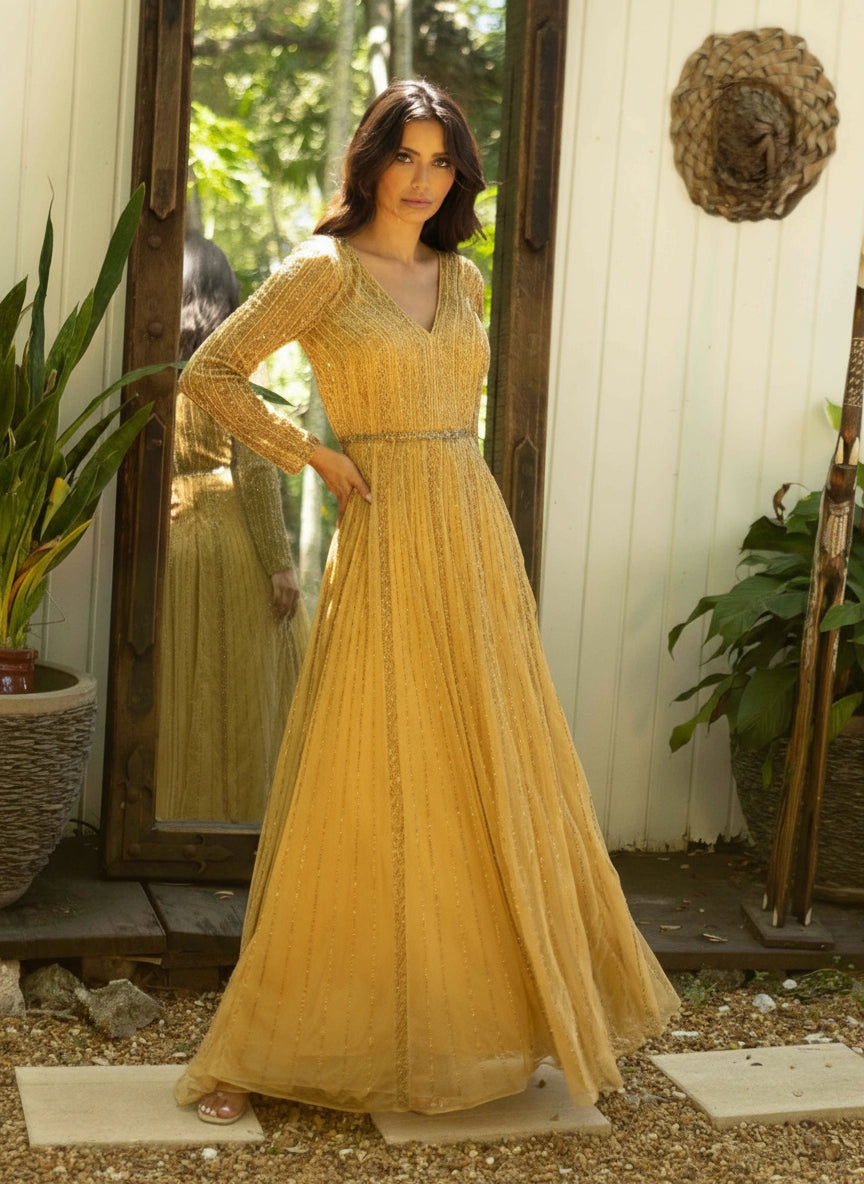 Primavera Couture 12010 Long Sleeve Mother of the Bride Formal Dress