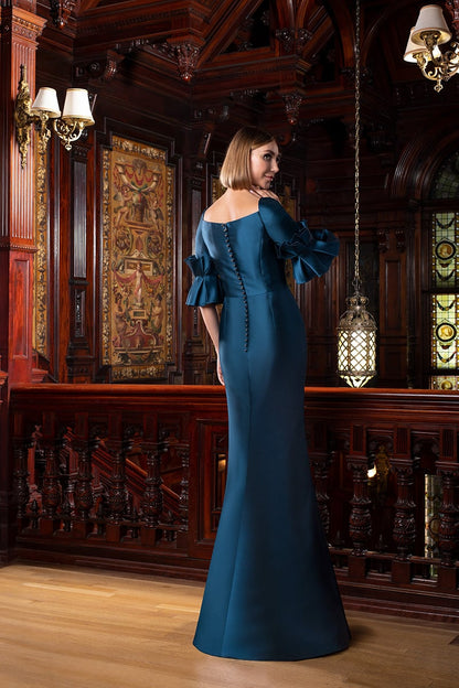 Alexander by Daymor 1584 Pleated Long Formal Evening Dress