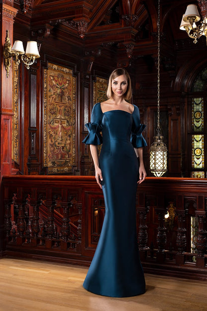 Alexander by Daymor 1584 Pleated Long Formal Evening Dress