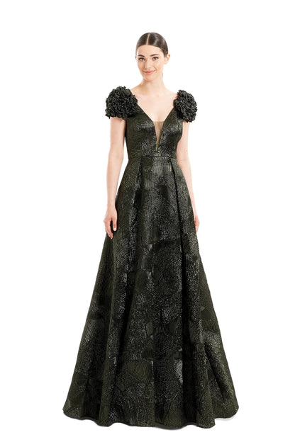 Alexander By Daymor 1651F22 Pleated Long Formal A Line Evening Dress