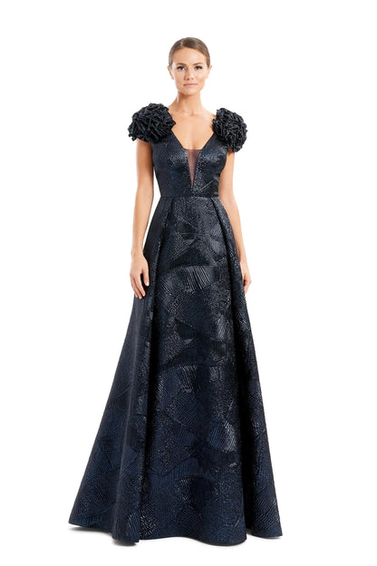Alexander By Daymor 1651F22 Pleated Long Formal A Line Evening Dress