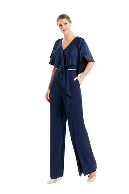 Alexander by Daymor 1669F22 Long Ruffle Formal Jumpsuit