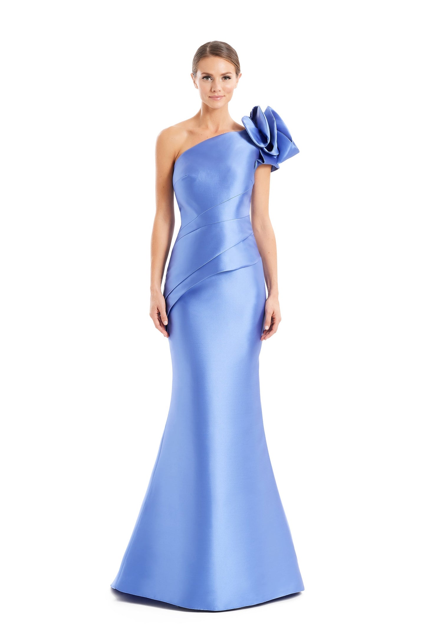 Alexander by Daymor 1673F22 Long Peplum Floral Mermaid Formal Evening Dress