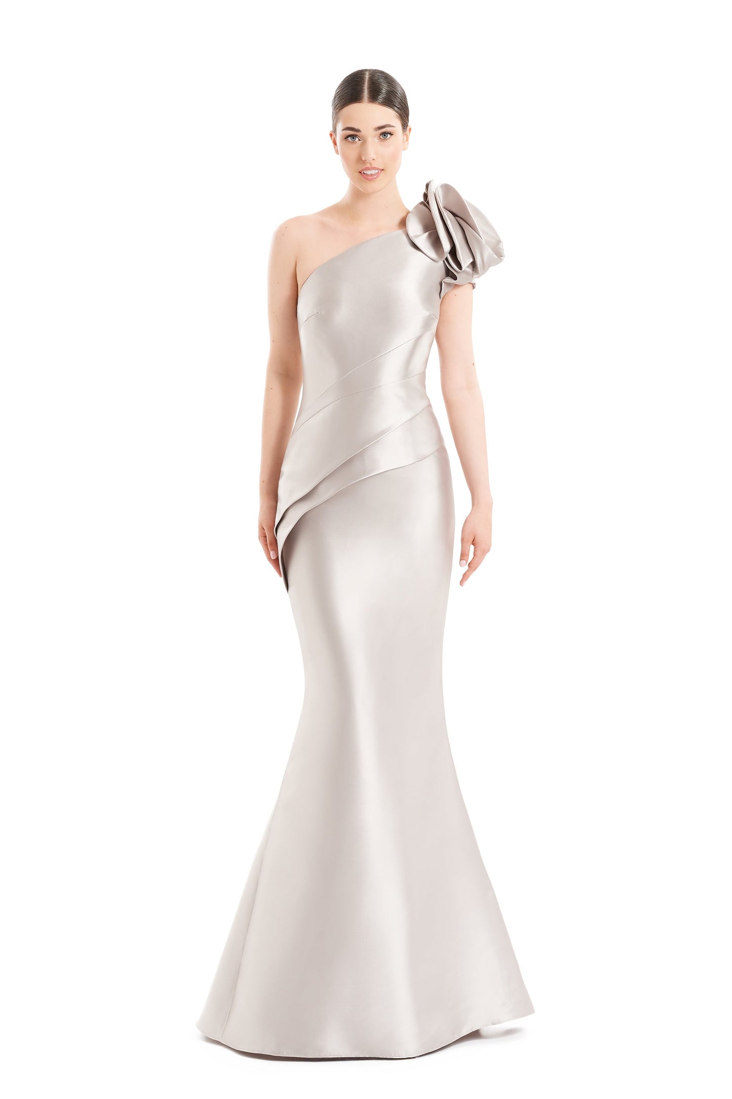 Alexander by Daymor 1673F22 Long Peplum Floral Mermaid Formal Evening Dress