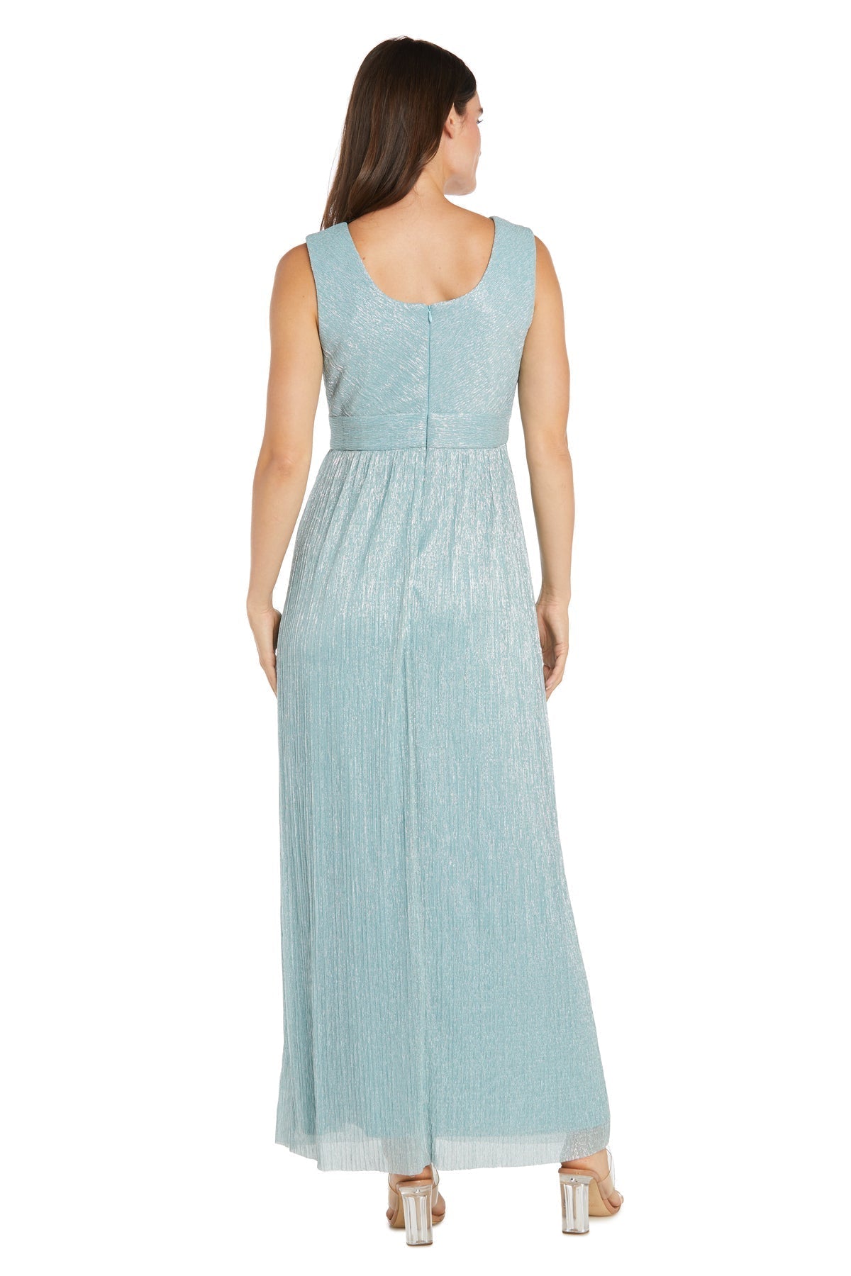 Formal Metallic Dress Long Evening Cape R&M Richards 1695P