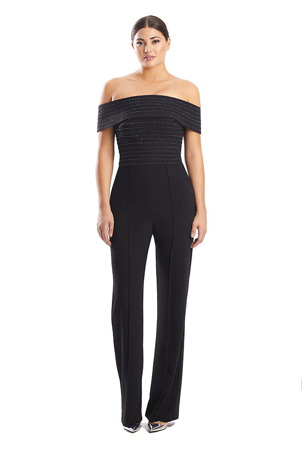 Alexander by Daymor 1751S23 Long Formal Pocket Sequin Jumpsuit