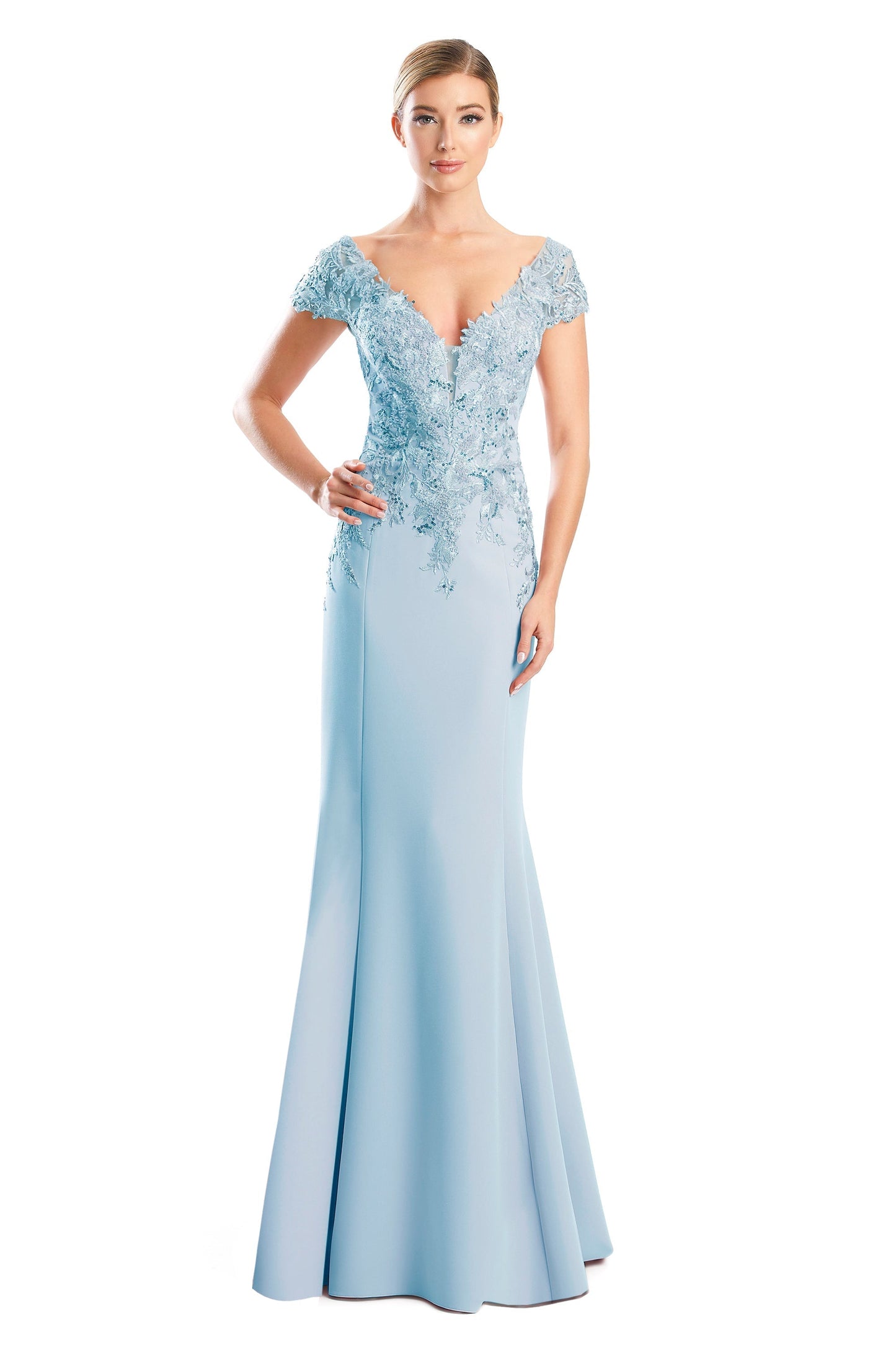 Alexander by Daymor 1752S23 Long Formal Mother of the Bride Lace Dress