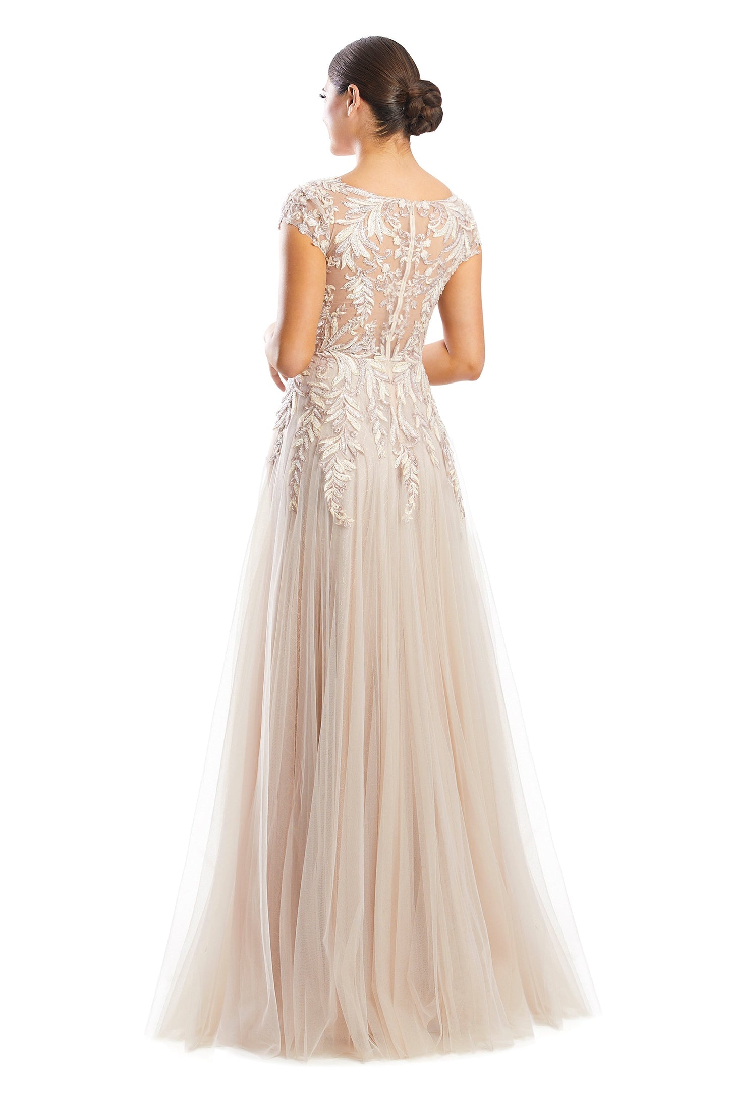 Alexander by Daymor 1755S23 A Line Long Formal Lace Evening Dress