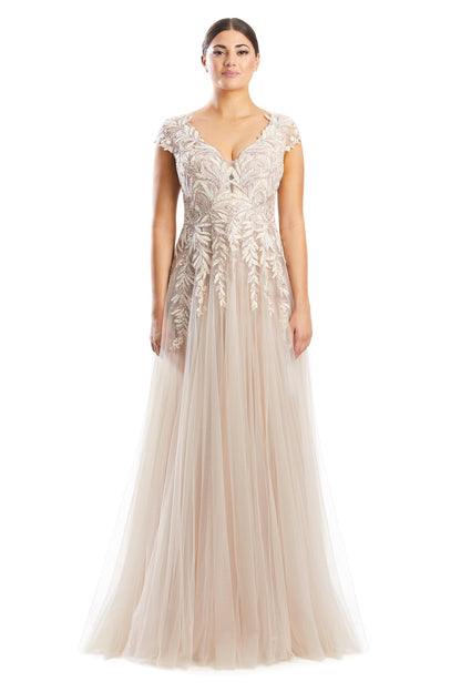Alexander by Daymor 1755S23 A Line Long Formal Lace Evening Dress