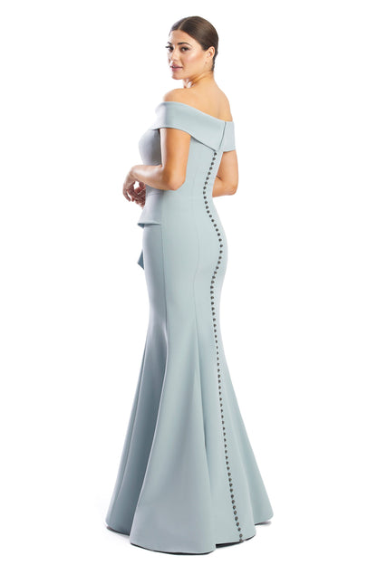 Alexander by Daymor 1756S23 Fitted Long Formal Peplum Evening Dress