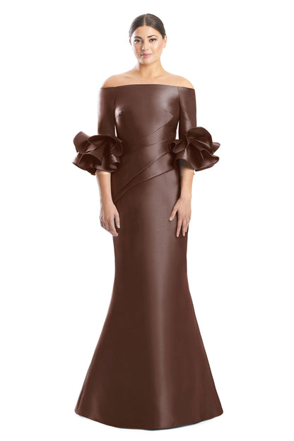 Alexander by Daymor 1758S23 Long Ruffle Formal Evening Dress